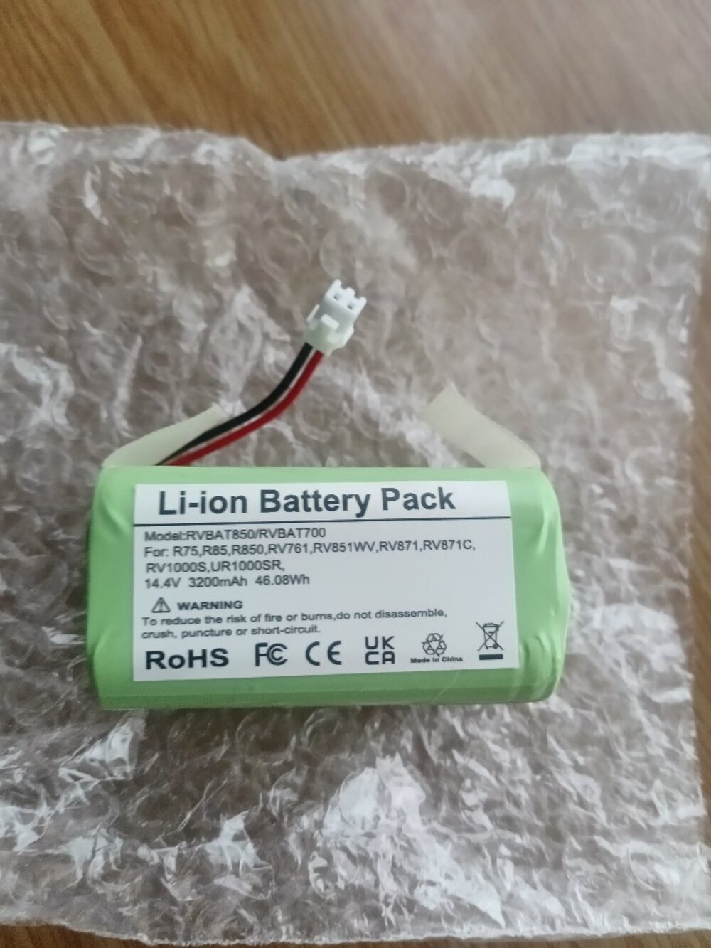 RVBAT850 ion Battery for Shark R75 RV1001AE RV700N Vacuum cleaner